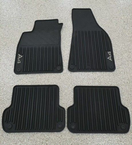 Audi A4 B6/B7 2002–2008 S Line S4 2.0t 3.2 OEM Black Full Set Rubber Floor Mats