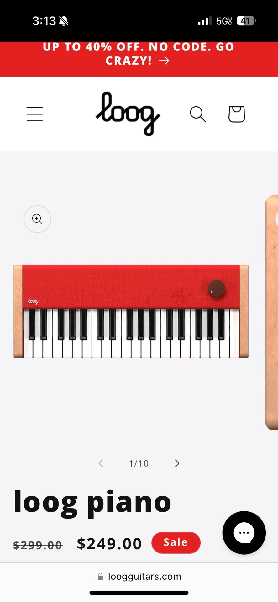 LOOG RED PIANO BRAND NEW IN BOX !