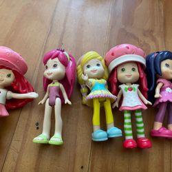 Strawberry Shortcake 6 Piece Lot Doll 3" Figures TCFC
