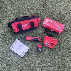 Milwaukee M12 Ratchet 3/8” Model 2457-20 With Battery 2.0 And Charger+bag Complete Kit