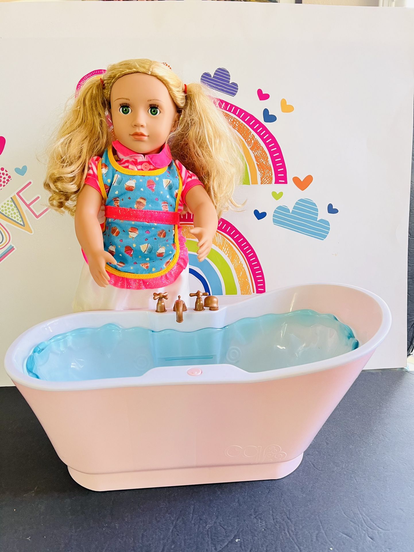 OUR GENERATION DOLL - $15 / OUR GENERATION BATH TUB WITH SOUNDS $15