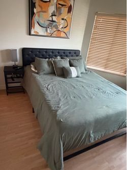 Bed , night stand and matrress