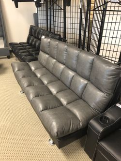 GREY FUTON SOFA WITH DOUBLE PADDING NEW