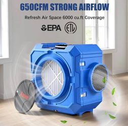 New Xtreway 4-Stage Filtration 650CFM Hepa Air Scrubber Stackable Negative Air Machine