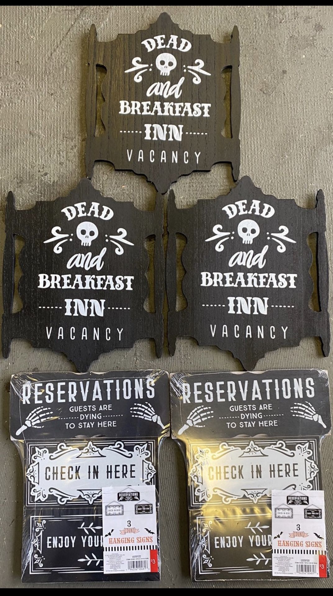 5 pc Wood signs wall pain