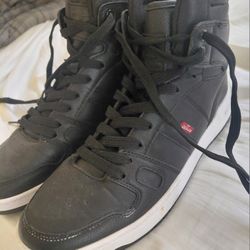 Women's Size 10 Black Levi's High Top Sneakers