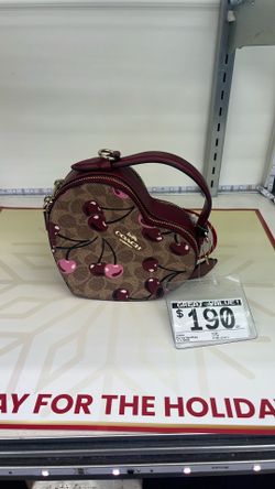 Coach red heart crossbody purse