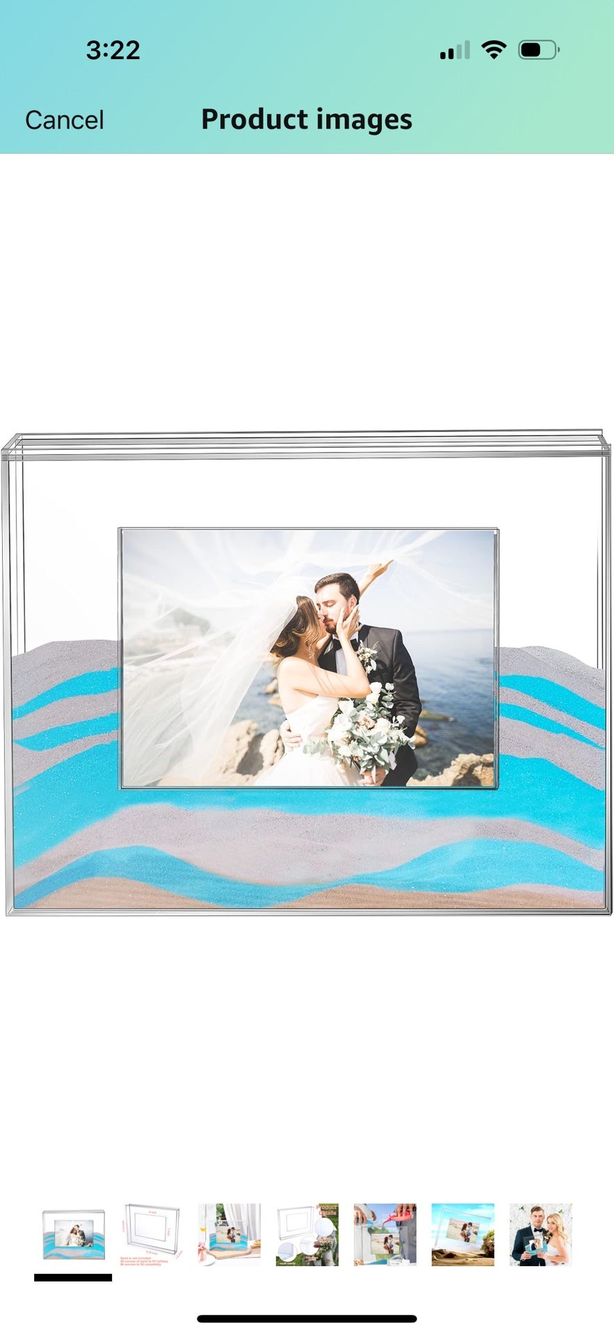 Queekay Wedding Unity Sand Ceremony Photo Frame Clear Acrylic Sand Ceremony Shadow Box with Picture Frame for Wedding Decorations Home Decor Keepsake
