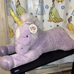 Gigglescape 38" Jumbo Unicorn Purple Plush Stuffed Animal Kids Gifts Birthday