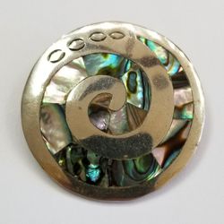 Silver And Abalone Pin
