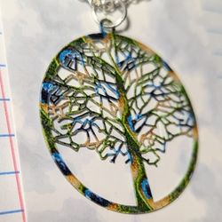 Colorful Tree Of Life Homemade Necklace