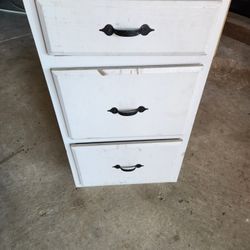 3 Drawer Cabinet, No Top. Used