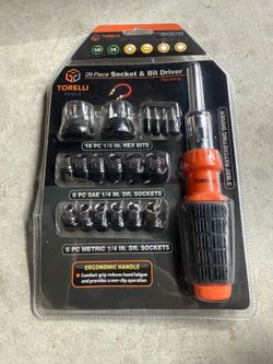 New 29pcs. Sockets & bits driver