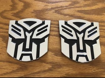 Pair of 2 Transformer Fender stickers