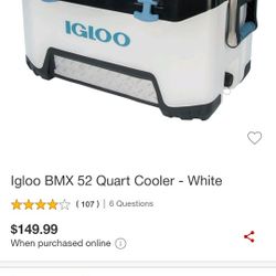 Igloo cooler bmx 52 qt. new