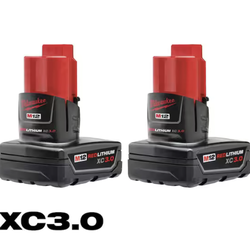 Milwaukee M12 XC  3.0 Ah Battery Pack (2-Pack)