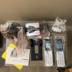 VTech CS6919-2 DECT 6.0 Cordless Phone with Caller ID and Handset Speakerphone, 2 Handsets, Silver/Black