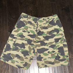 2000s Og Bape Camo Cargo Shorts