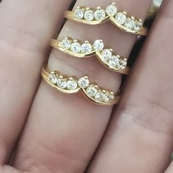 14k Gold Cz Rings. $250 Each 