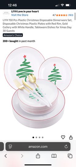 Christmas Dinnerware Utensils Plates Decor