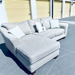 Luxurious High End Kevin Charles Contemporary Coastal Sectional Sofa