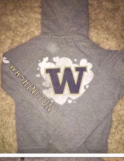 UW university of Washington Victoria Secret Hooded Sweatshirt size xs
