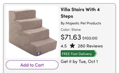 Little Dog Stairs Brand New Open Box Dimensions 24”x16”x20” (LxWxH)