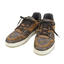 Louis Vuitton Trainer Line Suede Monogram Brown Low Cut 