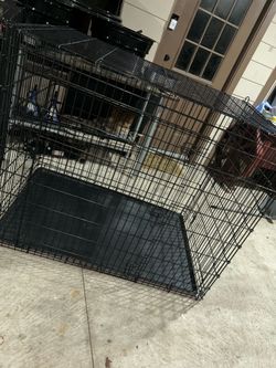 Dog kennel with crate inside