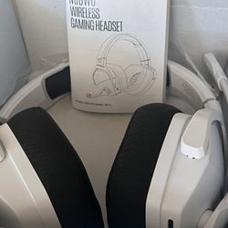 NUBWO G06 Dual Wireless Gaming Headset with Microphone for PS5, PS4, PC - 23ms Low Latency Audio - 100-Hour of Playtime - 50mm Drivers (White-Black)