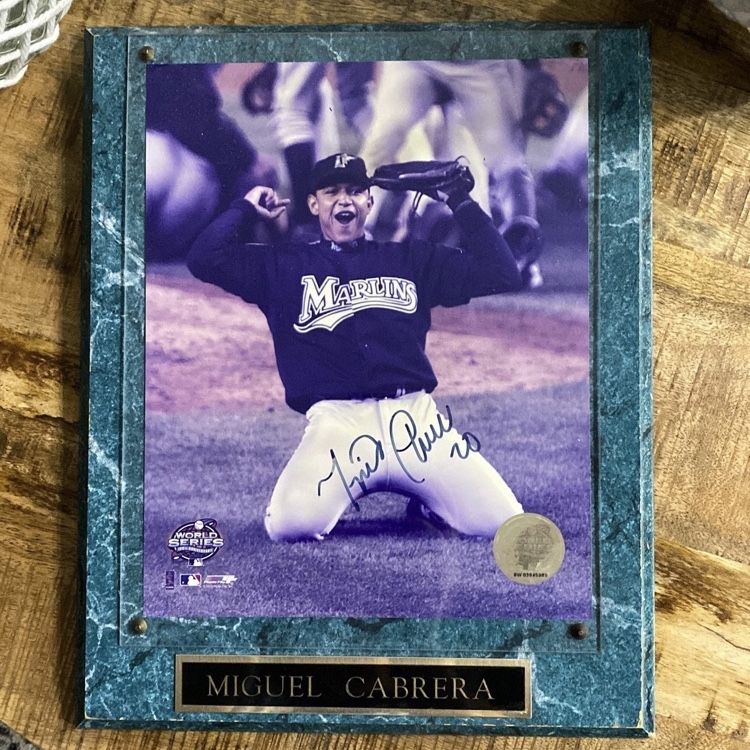  Miguel Cabrera Autographed Florida Marlins Jersey