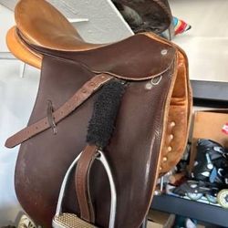 Crosby Dressage saddle With Stirrups, Leathers And Girth