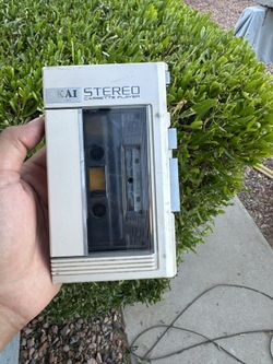 Akai Vintage PM-01 Stereo Cassette Player With Case *TESTED*