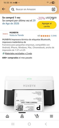 MUNBYN Bluetooth Thermal Label Printer