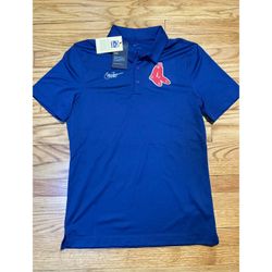 Boston Red Sox Nike Dri-Fit Cooperstown Collection Polo Navy Blue Men’s S New