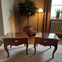 Elegant French Provincial End Tables – Restored Pair-FREE LOCAL DELIVERY