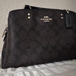 Coach Lillie Carryall in Signature Brown Canvas