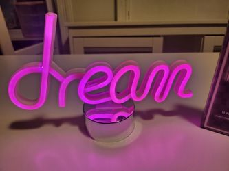 Hot pink neon Dream light/sign + New in Box "Make your own Sign" kit