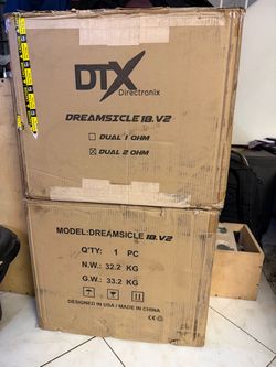 Pair of 2 BRAND NEW DTX Directronix Dreamsicle 18. V2 Subwoofer SUNDOWN AUDIO ALPHARD JLW7 Rockford