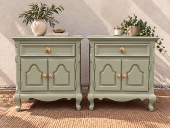 Eucalyptus Cottage Nightstands • Matching Pair
