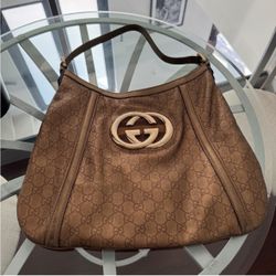 Gucci Gold Guccissima Leather Shoulder Bag
