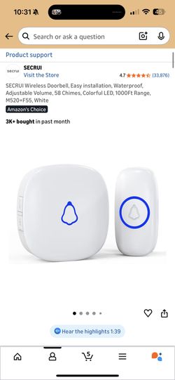 Wireless doorbell.