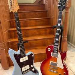 Epiphone Les Paul Standard Pro and Squier Classic Vibe Jazzmaster
