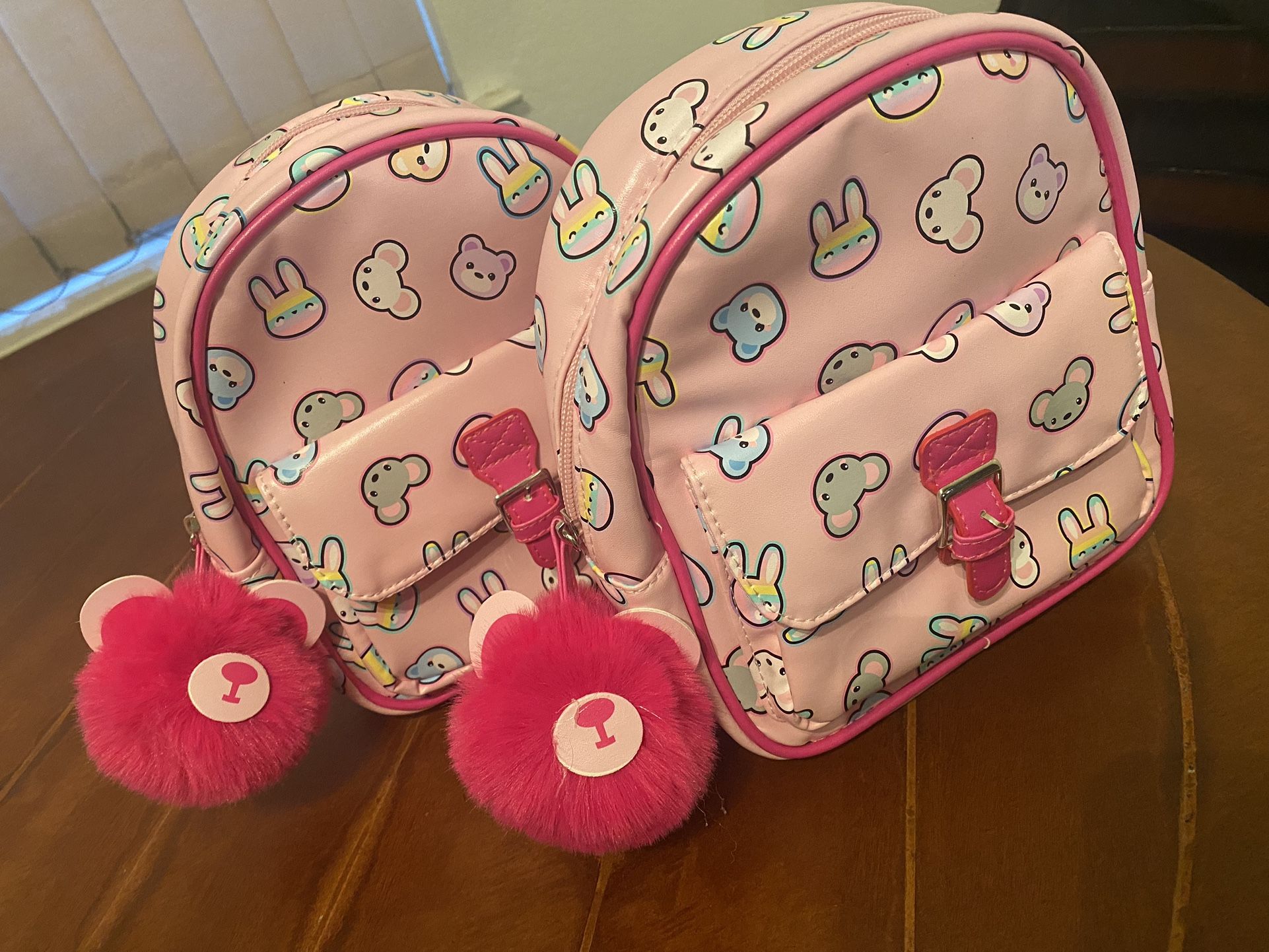 Pink Cute Animals Backpack 