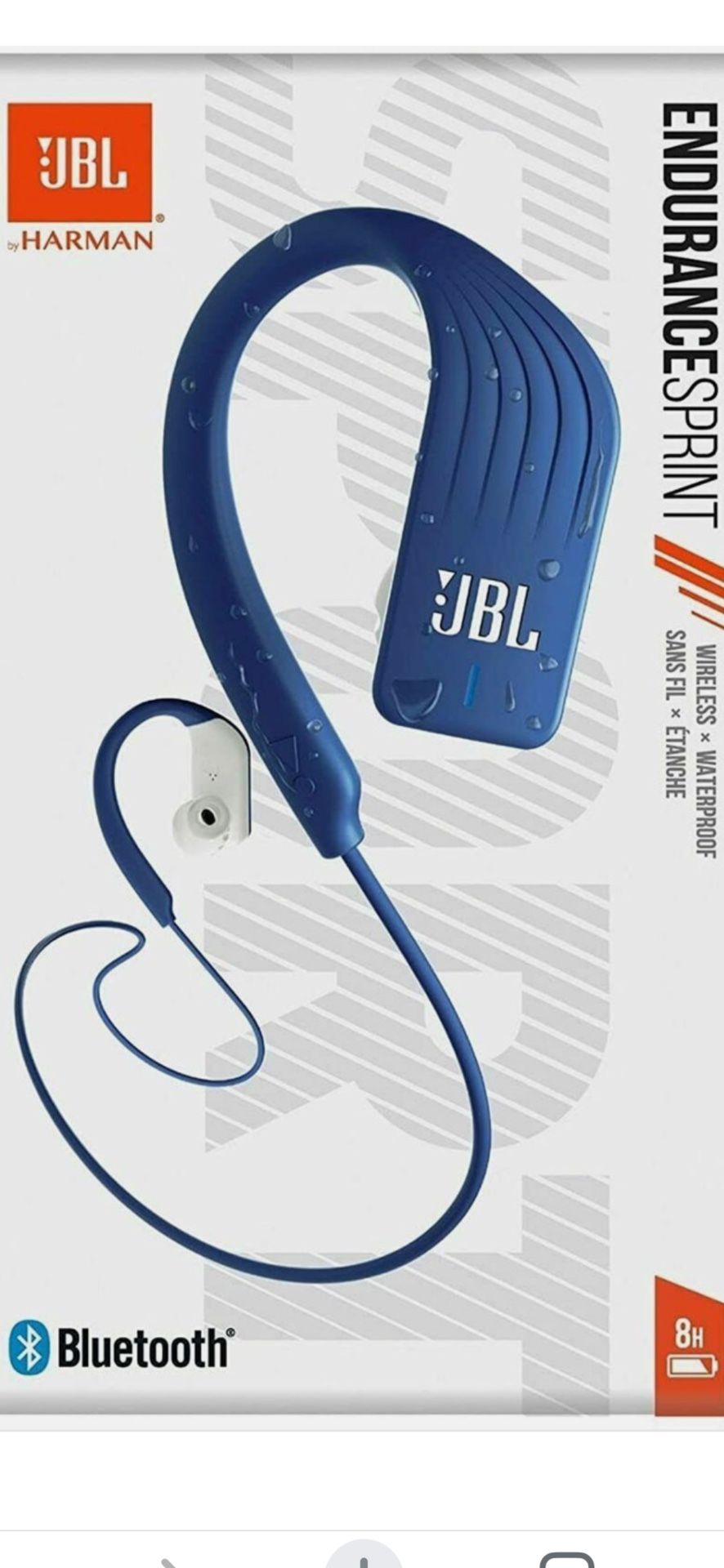 JBL Harman Endurance Sprint Wireless Waterproof Bluetooth 8HR Headphone Earbuds