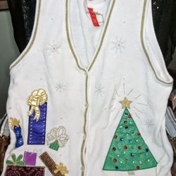 Christmas Tree Vest 2XL New