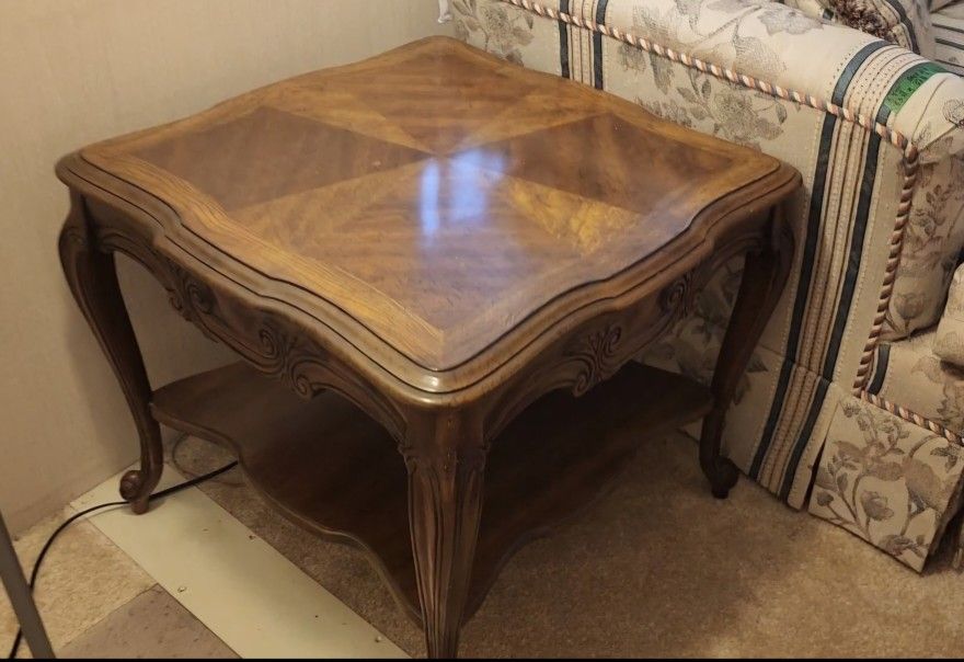 Matching pair of two Tier End Tables $35 ea.