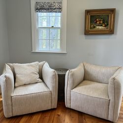 4 Restoration hardware Cozy lounge Chairs 