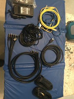 Power cords, phone cords, Ethernet cords and HDMI cords