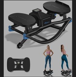 Merach Rocking Stepper Ski Machine with 3D Motion Stepper Design Side Sepper Machine for Home Workout - 330 lbs Capacity, Compact & Space-Saving Desig